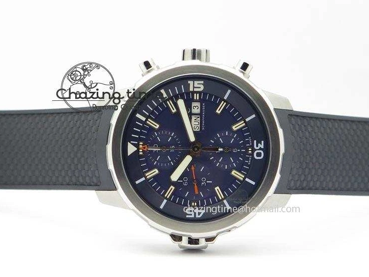 MIROTIME 0512 Aquatimer Chrono IW376803 V6F 1:1 Best Edition Blue Dial On Rubber Strap A WellDesigned 7282